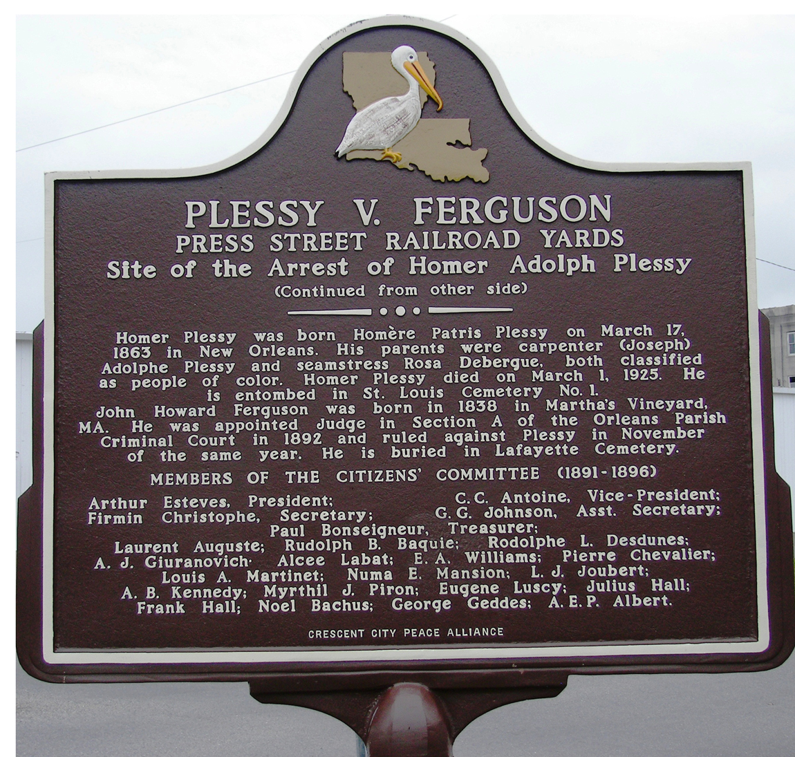 Louisiana governor pardons Plessy of landmark Supreme Court case 125 years later