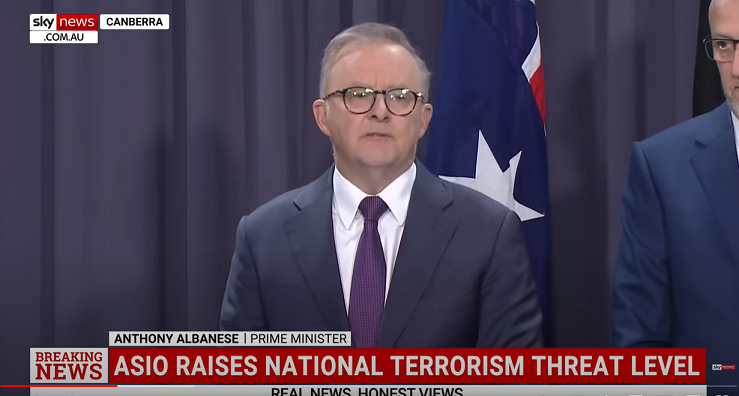 Australia raises terrorism threat level from &#8216;possible&#8217; to &#8216;probable&#8217; due to rising extremist views